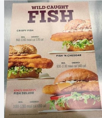 Arby’s Fish Menu