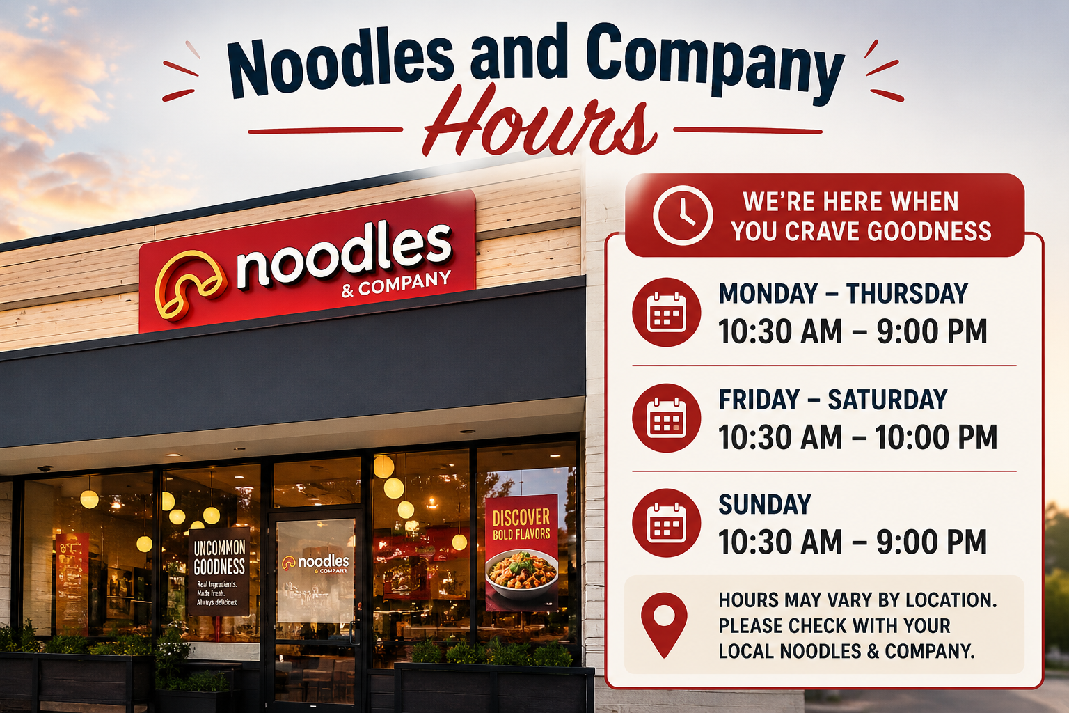 Noodles and Company Hours