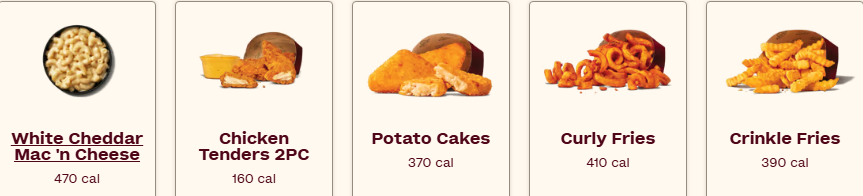 Arby's Sides Menu